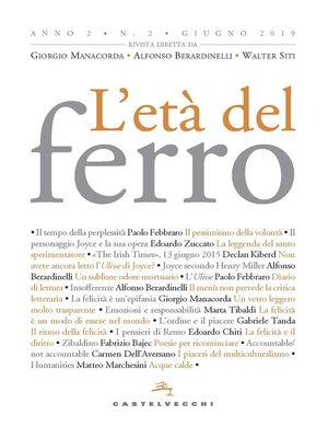 cover image of L'età del ferro N. 2/2019